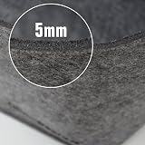 DuneDesign Felt Firewood Basket 40x25x30cm Grey 15KG Shopping Tote Bag view 4