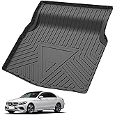 Elsetyler Custom Fit for Cargo Liner Mercedes-Benz C-Class Sedan 2015-2021 - Black TPE All Weather Heavy Duty Waterproof Rear Cargo Tray Trunk Floor Mat Protector