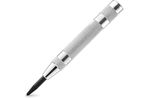 NEIKO 02639A 6-Inch Automatic Center Hole Punch with Adjustable One-Handed Spring Impact, Chrome-Plated Shank, and Premium S2 Steel Tip