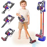 VARANO 3-in-1 Kids Vacuum Toy that Really Works with Storage Stand (Purple) | Real Suction, 3 Interchangeable Heads, Handheld or Upright Use, Pretend Play Cleaning Toy Set for Boys and Girls Ages 3+