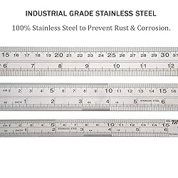 ZZTX Metal Straight Edge Ruler Set - Stainless