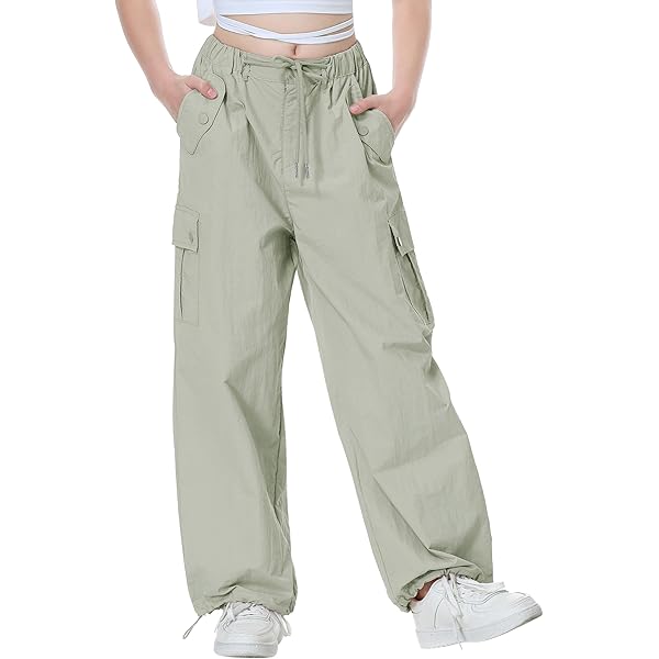 Amazon.com: HYYSXBW Girls Casual Cargo Jogger Pants Kids