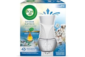 Difusor Elétrico Bom Ar Lirio Branco e Algodão Aparelho + Refil 16ml