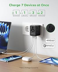 MOMAX Mini Universal Travel Adapter, GaN 70W