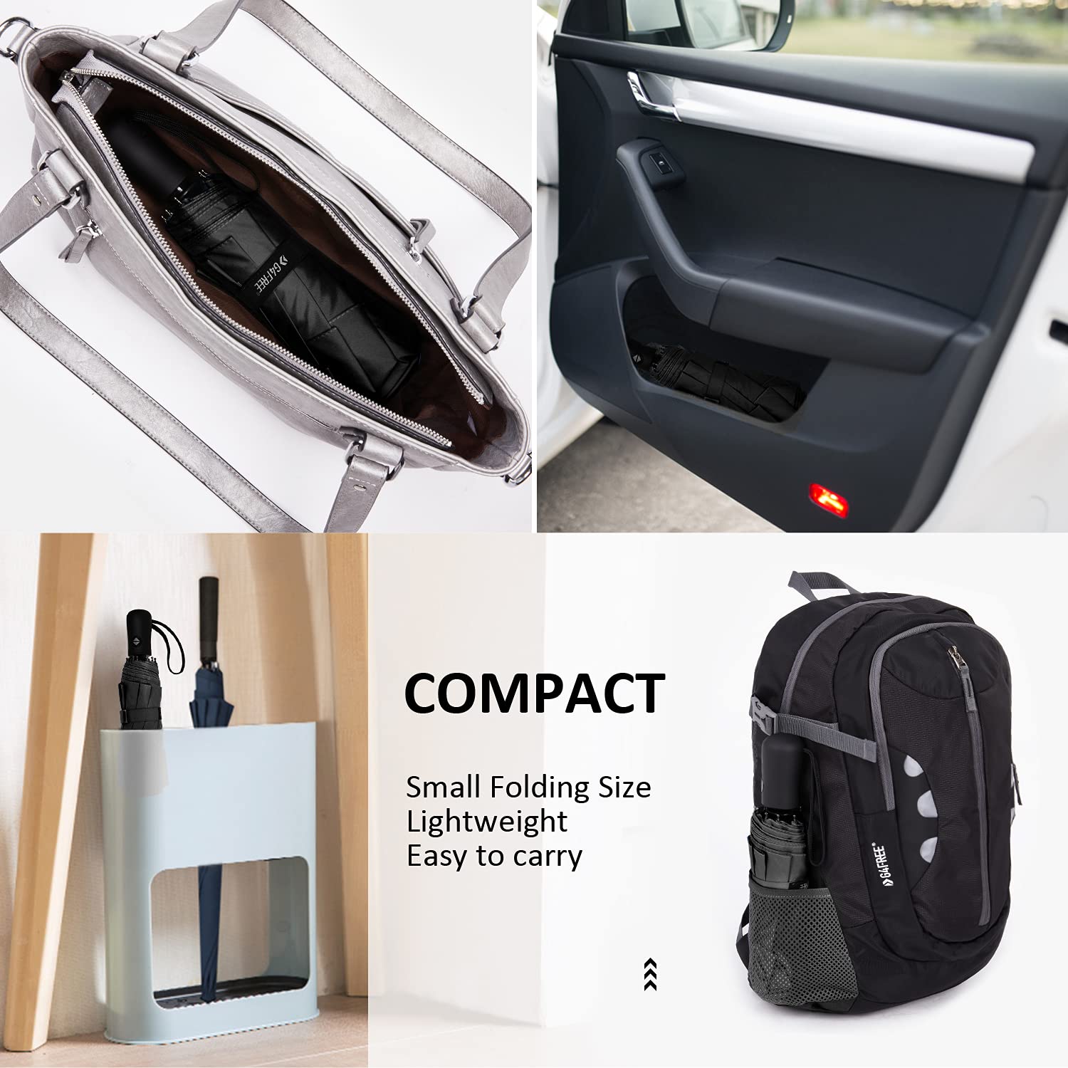 G4Free 42 Inch Clear Travel Umbrella Windproof, Automatic Open and Close Transparent Foldable Compact Umbrella for Rain, Wedding and Large Rain Use, Clear Canopy for Women Men