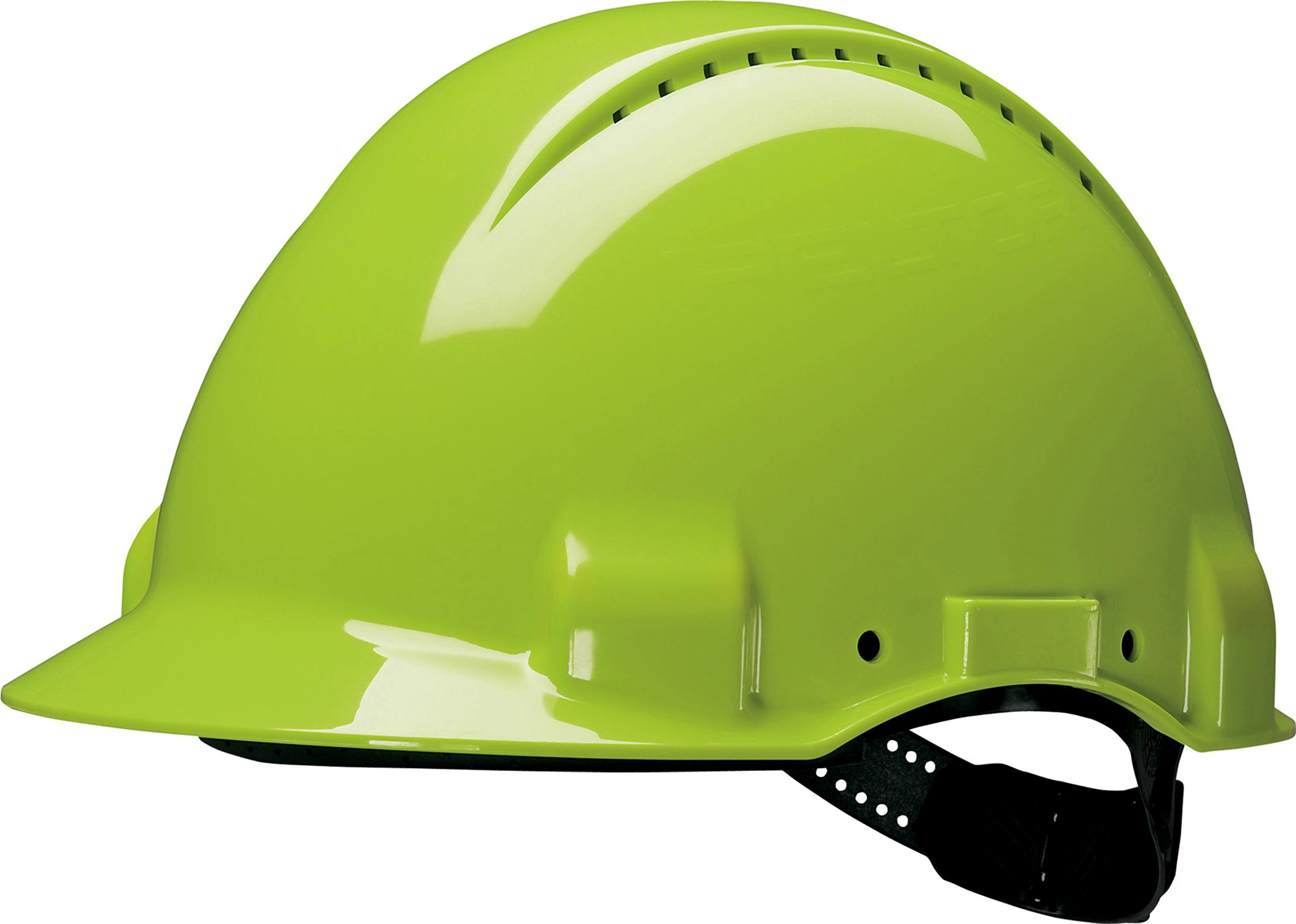 3M Hard Hat, Uvicator, Pinlock, Ventilated, Leather Sweatband, Hi-Viz, G3000DUV-GB