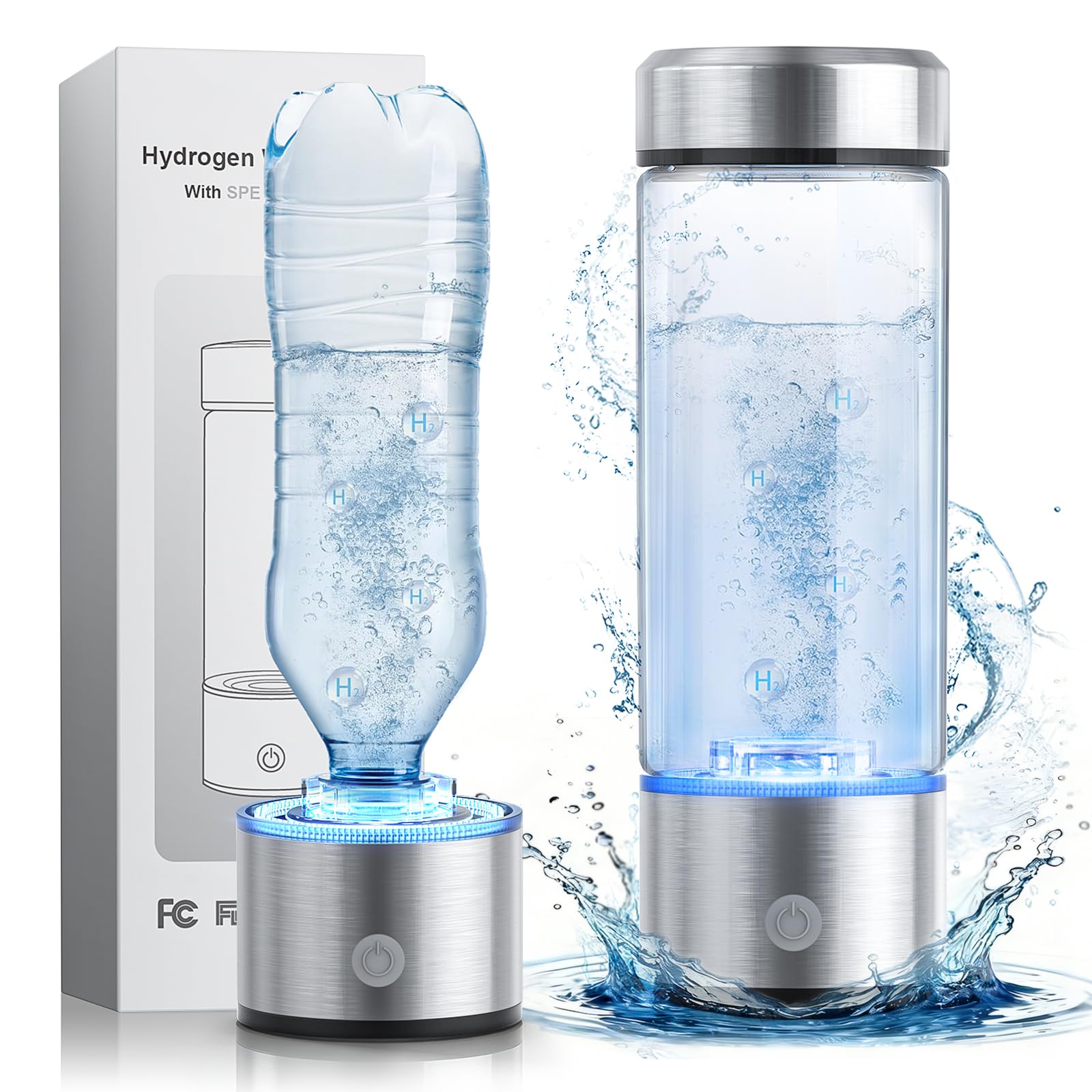Photo 1 of Seducte 2026 New Hydrogen Water Bottle, 2800PPB in 3Min, SPE PEM Tech, Portable 16OZ, Rechargeable Hydrogen Water Bottle for Travel, Home, Office – Gift for Family & Friends (XR-15)
