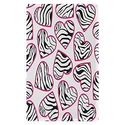Zebra Print Hearts Decorative Blank Wall Plates for