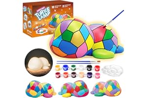VIBOYLAR Paint Your Own Turtle Lamp Kit - Art Supplies Arts & Crafts Kit, Painting Kit for Kids Ages 6-12, Arts and Crafts for Kids Ages 8-12, Christmas Birthday Gifts for Girls Boys Age 5 6 7 8 9 10 11 12+