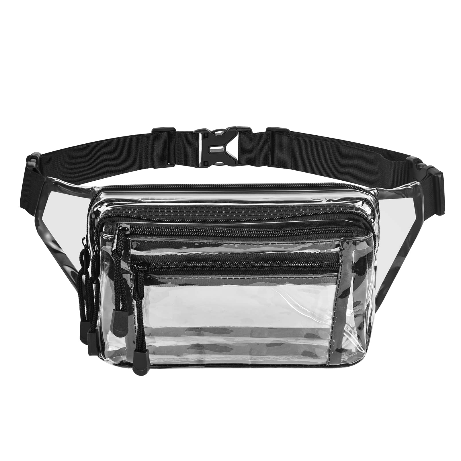 USPECLARE Clear Bag Stadium Approved Large Clear Fanny Pack for Women for Work,Multi-purpose Waist Bag for Travel & Sporting Event