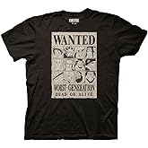Ripple Junction One Piece Men's Short Sleeve T-Shirt Wanted Dead Or Alive Worst Generation Bounty Poster Officially Licensed