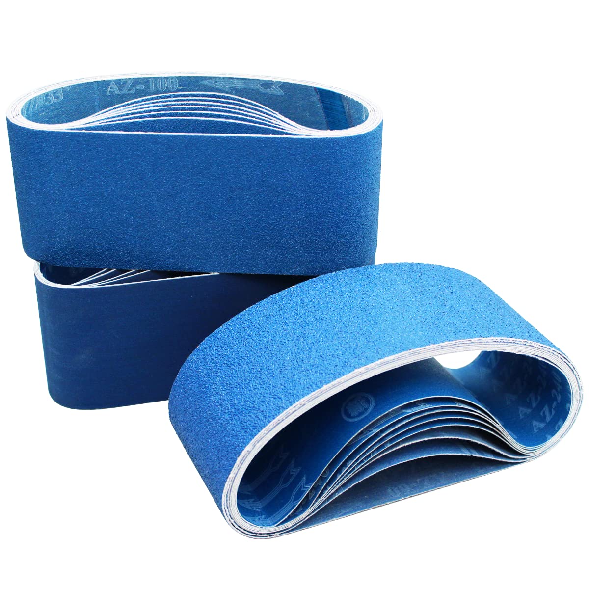 FEIHU Zirconium corundum Sanding Belts 100 x 610 mm, 2 x 60/80/100/120/240/320 per grit, for power sander, grinding, polishing Metal abrasive belt sets