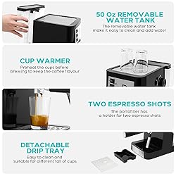 CASABREWS 20 Bar Espresso Machine, Professional