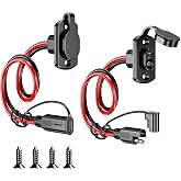 Kewig SAE Quick Connector Harness | SAE Adapter Male Plug to Female Socket Cable, 1FT 12AWG SAE Extension Cord [ 2 Pack ]