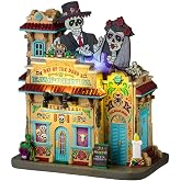 Lemax Day of the Dead Emporium Lighted Building, #45208 Halloween Display | Dia de los Muertos Tribute Shop Comes to Life | 3 AA Batteries or Adaptor, On/Off Switch | Spooky Town Display