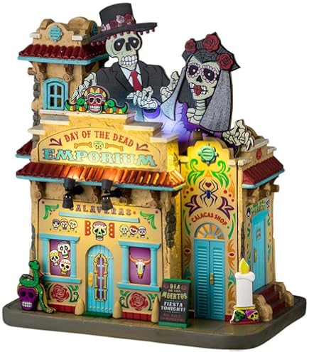 Amazon.com: Lemax Spooky Town Fiesta De Los Muertos Set of 6