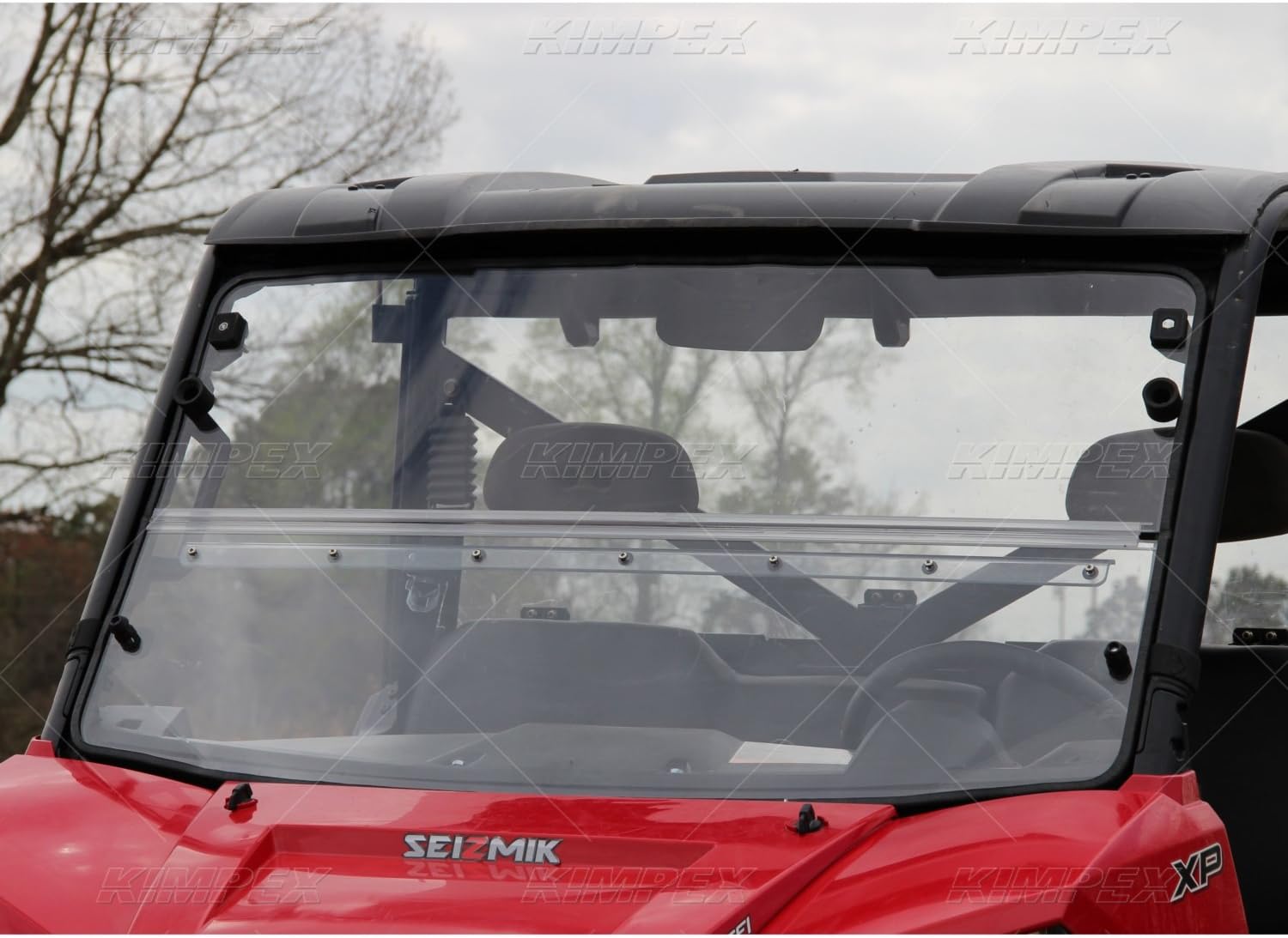 SEIZMIKUTV Versa-Fold Windshield Compatible with Polaris Ranger 570, 500, EV Midsize UTV Models | Double Hard Coated | Scratch Resistant Polycarbonate