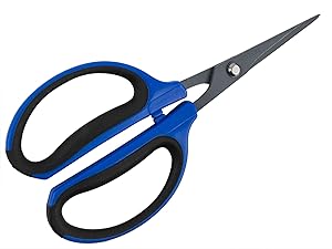 Happy Hydro 60mm Trimming Scissors, Premium Non-Stick Teflon Blades, Ergonomic Comfort Grip Handles