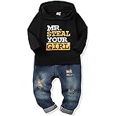 NZRVAWS Baby Boy Clothes Toddler Boy Outfit 2 3 4T 6 12 18 24 Month Fall Winter Hoodie Ripped Jeans Clothing