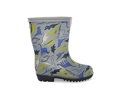 carter's Boy's Nick Rain Boot, Grey, 4 Toddler