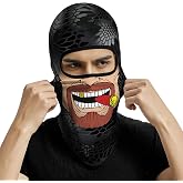 3D Balaclava Ski Mask Motorcycle Full Face Mask Outdoor Tactical Hood Headwear Mask Ghosts Skull Mask Men Women for Halloween