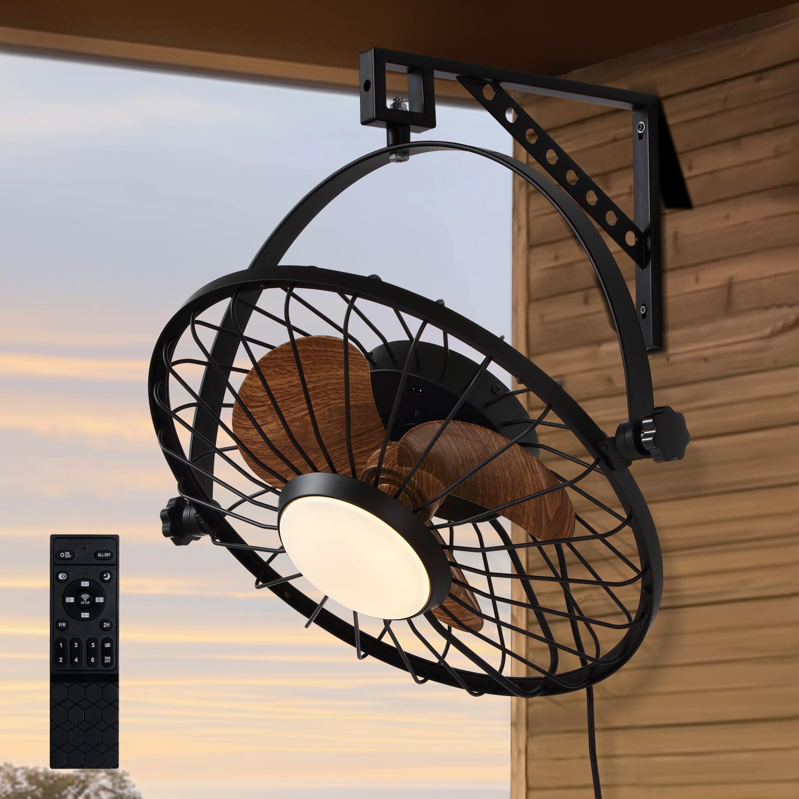 Photo 1 of ***Factory seal****

Siljoy 21 Inch Wall Mount Fan, Garage Ceiling Fans with Plug in Cord, 6 Speed Wall Fan with Remote and LED Light, Wall Mounted Fan Indoor for Bedroom, Gym, Patios, Warehouse, Corner, Shop, Toolroom