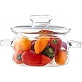 Simax 48 Oz Borosilicate Glass Saucepan With Lid - Microwave, Stove and Dishwasher Safe Potpourri Pot and Serving Dish