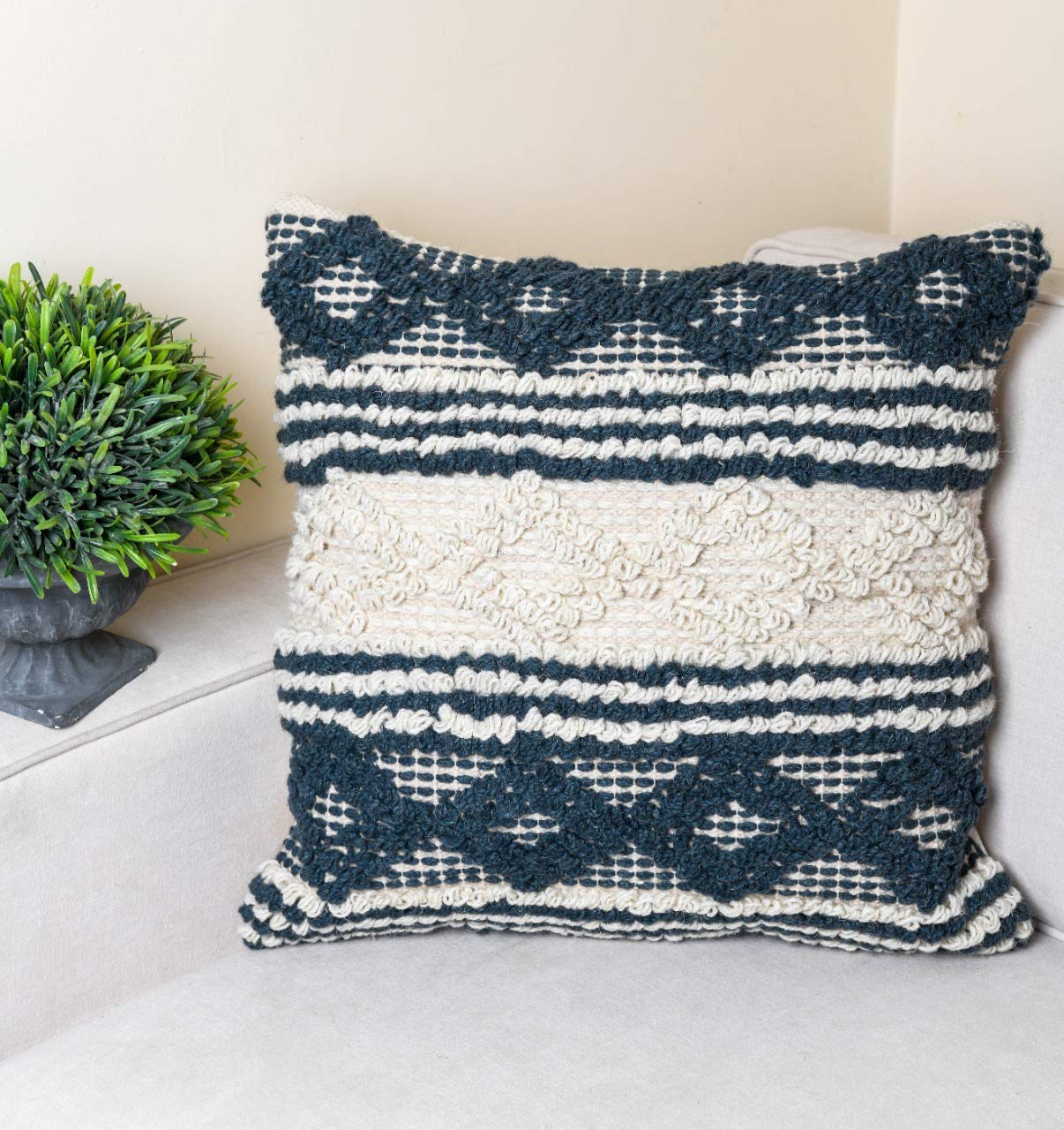 MAHASETH FASHION Cushion Cover 18 x 18 inch Square Decorative Pillow