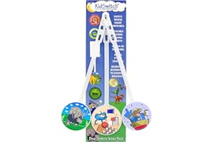 Kidswitch Light Switch Extender for Kids (3 Pack, Dinosaur Theme) - Glow in The Dark Toggle Switch Extension - Kids light switch extender - Quick Install, Easy Grab Extension, Award Winning