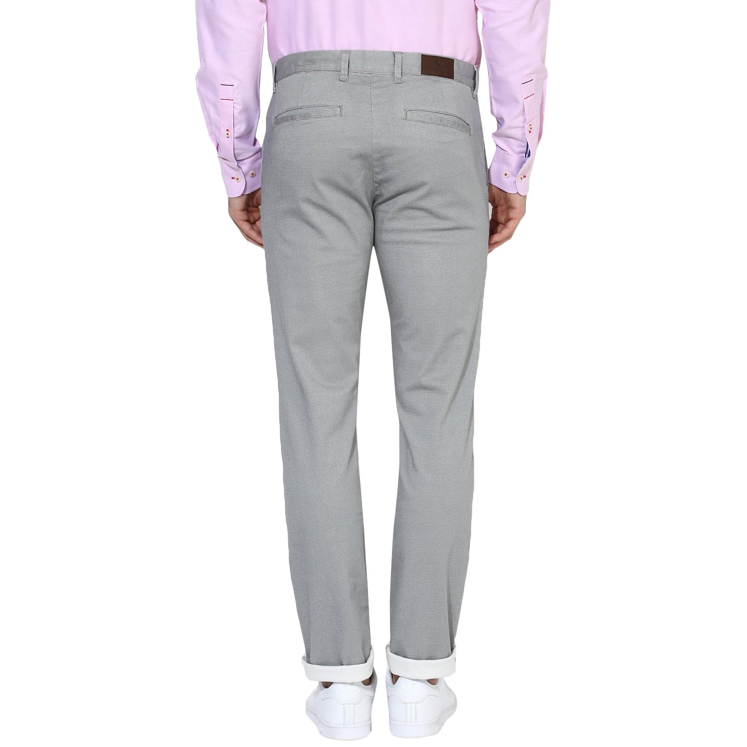 red tape men's slim fit cotton casual trousers