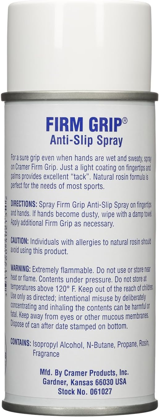 Cramer Firm Grip, Anti-Slip Grip Enhancer for Sweaty Hands & Activities Like Football, Tennis, Golf, Weightlifting, Pole Fitness & Gymnastics, Spray or Powder, 4 Ounce : Beauty Products : Sports & Outdoors