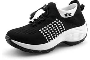 STUNAHOME Orthopedic Sneakers Breathable Women Walking Shoes Slip on Trainers Women's Comfortable Casual Ladies Athletic Shoe Thick Bottom