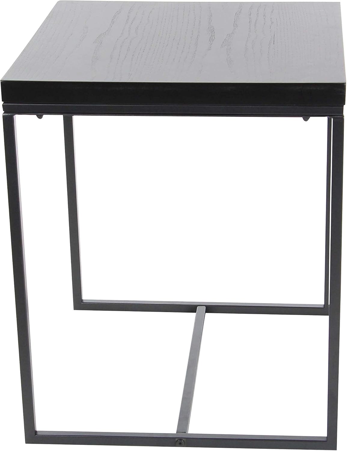 Deco 79 19"x 21" x 23" Metal And Wood Accent Table (Set Of 3), 19" x 21" x 23", Light Dark Brown/Gold: Furniture & Decor