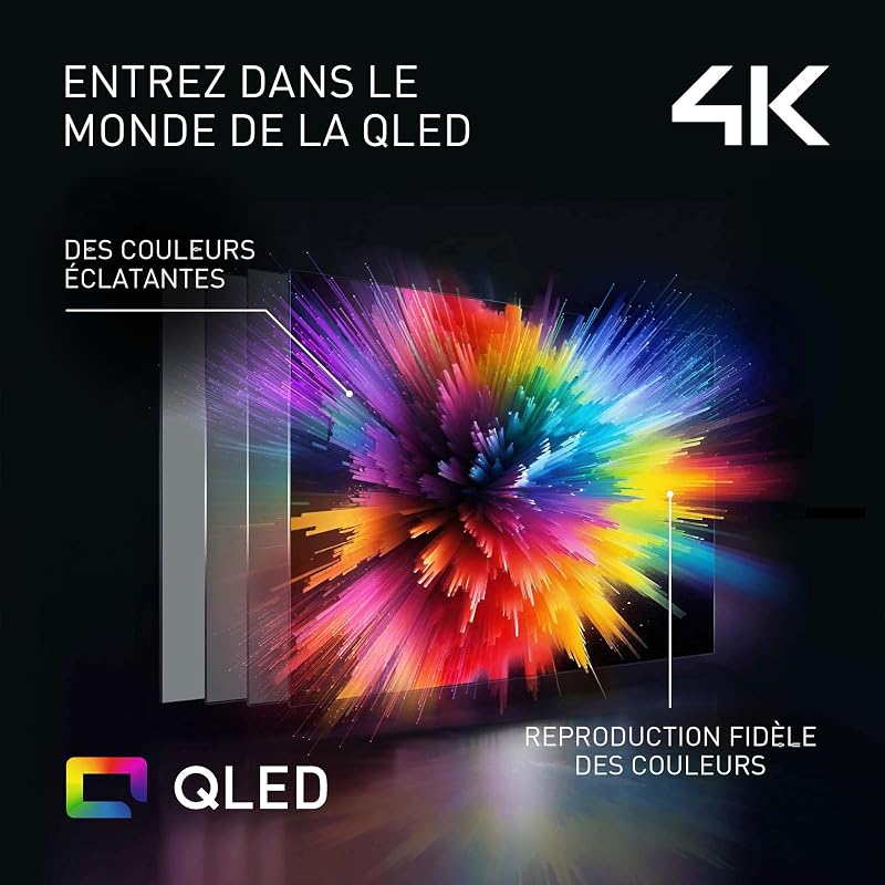 Premium TV-50W85BEZ, Série W85B, 50 Pouces, 4K Ultra HD QLED Smart TV, 2025, 120Hz, Fire TV, Dolby Vision & Atmos, Mode Game Extreme, Support Alexa, Apple, Bluetooth, Noir
