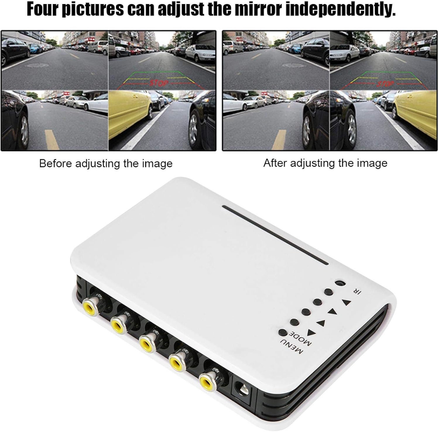 Video Splitter,4 Channel Screen Splitter,4 Channel Video Processor,CCTV Camera Monitoring Splitter with Bnc Adapter,with Power Off Memory Function… - Image 5