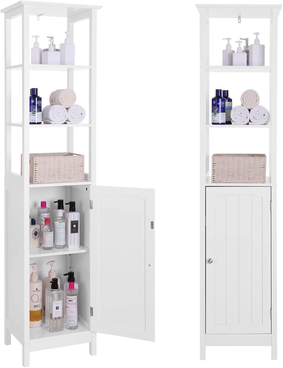 linen cabinet freestanding on Home Kitchen Multifunctional Bathroom Storage Cabinet With 3 Tier Shelf Free Standing Linen Tower Vasagle Floor Cabinet Brown Ubbc63br Wooden Cupboard Furniture