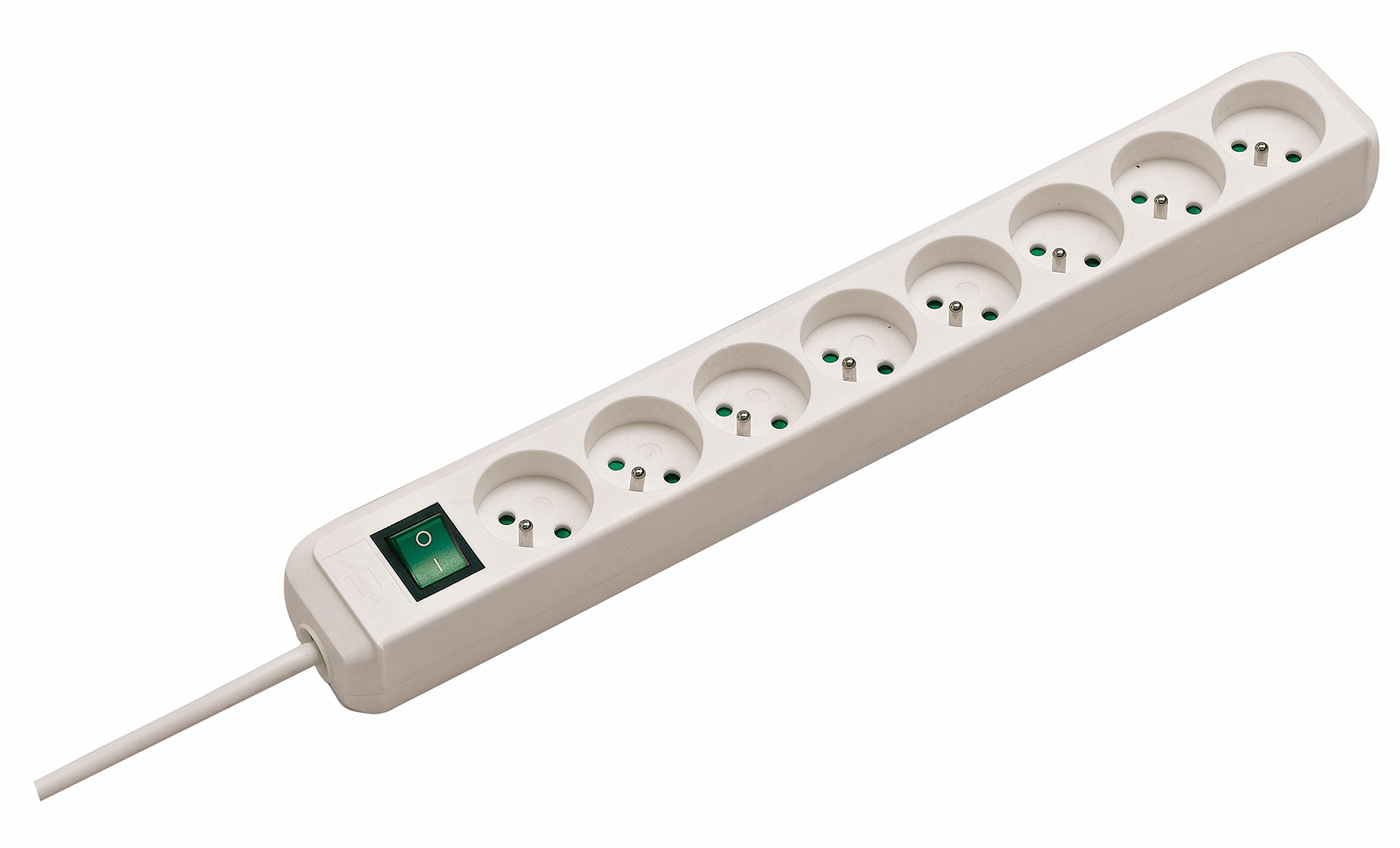 Brennenstuhl Eco-Line Extension Socket with Switch, 8-Way, White, 1159321018