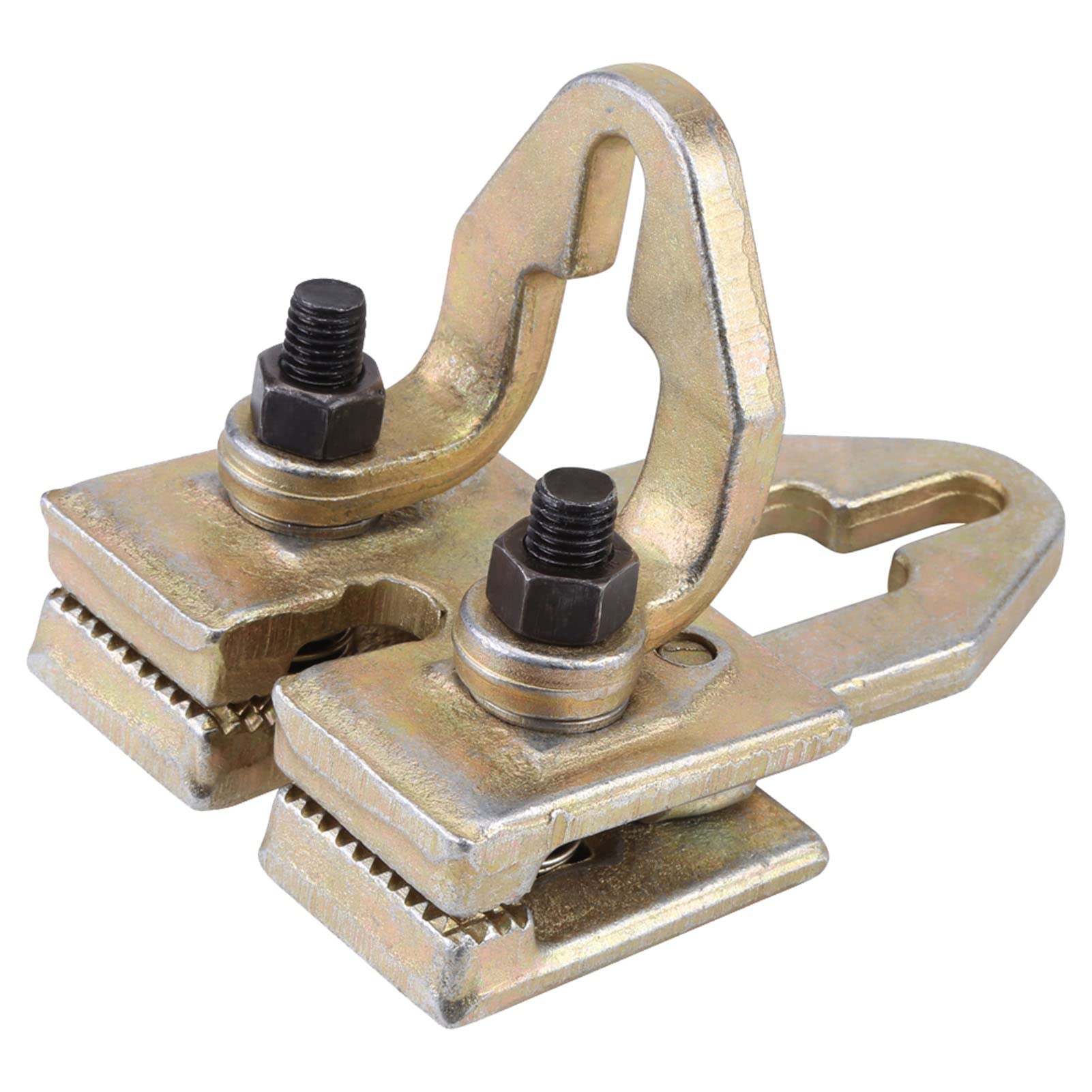 5 Ton Frame Clamp for Auto Body Repair, Professional Dent Pulling and Frame Straightening Tool, Heavy Duty Gold Steel Back Puller with Dual Precision Clamping Mechanism