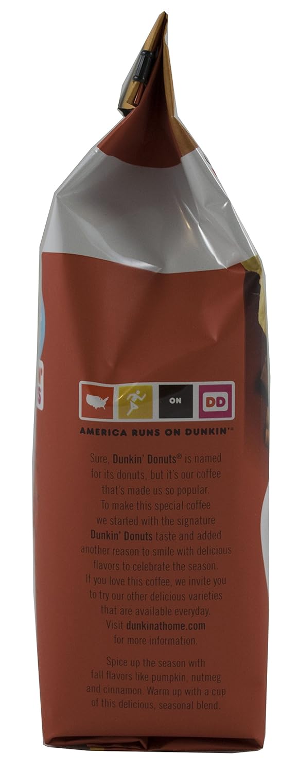 Amazon Com Dunkin Donuts Ground Coffee Pack Of 2 Pumpkin Spice 11 Oz 22 Oz Total Grocery Gourmet Food