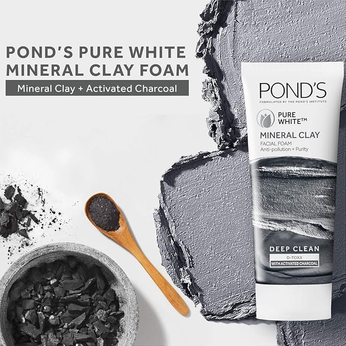 ponds mineral clay face wash