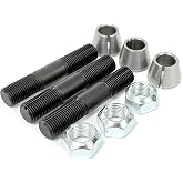 FBSCTMH 3 Pack 9/16 Stud and Conical Washer for Dana 44 Jeep, Ford, Dodge