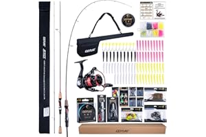 Goture M-Fast Trout Fishing Rod & Reel Combo,2 pcs Ultralight Fishing Rod，1000 Series Reel, Braid & Fluorocarbon Line, Lure P