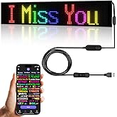 Programmable LED Sign,Scrolling Flexible Advertising Digital Signs,LED Car Sign,Control by Bluetooth APP Control,DIY Design Text, Patterns, Animations