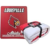 Northwest NCAA Oversized Extra Large and Thick Silk Touch Plush Sherpa Heritage Throw Blanket (Louisville Cardinals)