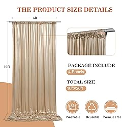 20x10ft Thick Champagne Glitter Backdrop Curtain