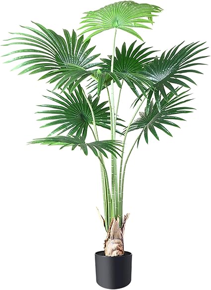 Amazon Crosofmi 人工砂漠ファン ヤシの木 4 6フィート フェイクカリフォルニアパーム植物 完璧なフェイクファンパーム植物 屋内 屋外 家 オフィス 庭 モダンデコレーション 新築祝いギフト 花 観葉植物 フラワーギフト オンライン通販