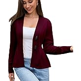 Women 2025 Button Lightweight Cardigan Sweater Blazer Women Casual Open Front Sweater Fall Cardigans for Women Knitted Coat