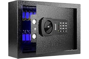 SongYung 25 Keys Cabinet Wall Safe with Sensor Light and Emergency External Power Supply, Electronic Key Safe,Secure Wall Mount Safe with 25 Key Tags for Hotels,Office,Companies,Car Dealerships