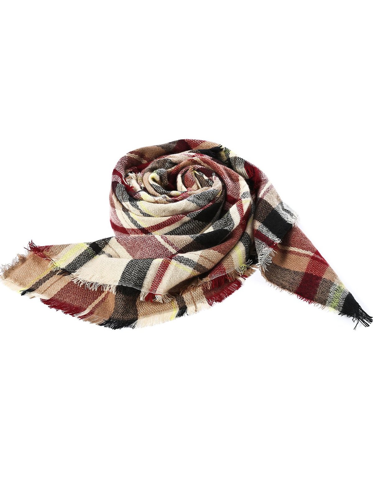 Zando Plaid Blanket Thick Winter Scarf Tartan Chunky Wrap Oversized Shawl Cape Zando Plaid Blanket Thick Winter Scarf Tartan Chunky Wrap Oversized Shawl Cape