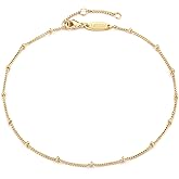 MEVECCO Anklet for Women Gold Chain 14K Gold Plated Dainty Boho Beach Summer Simple Foot Jewelry Ankle Bracelet